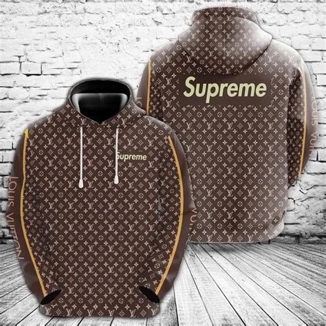 brown lv supreme hoodie|supreme louis vuitton hoodie neymar.